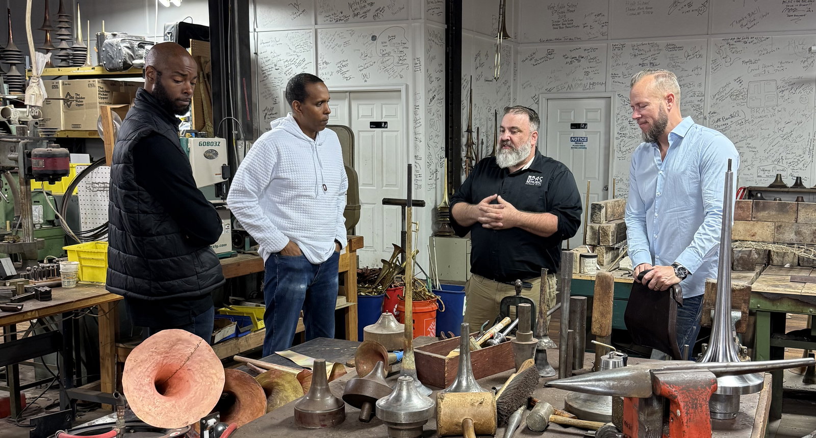 Student playing instrument